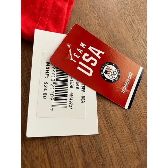 Team USA Olympic TShirt Red Short Sleeve Size XL 18/20 Official Licensed Apparel - Picture 6 of 6